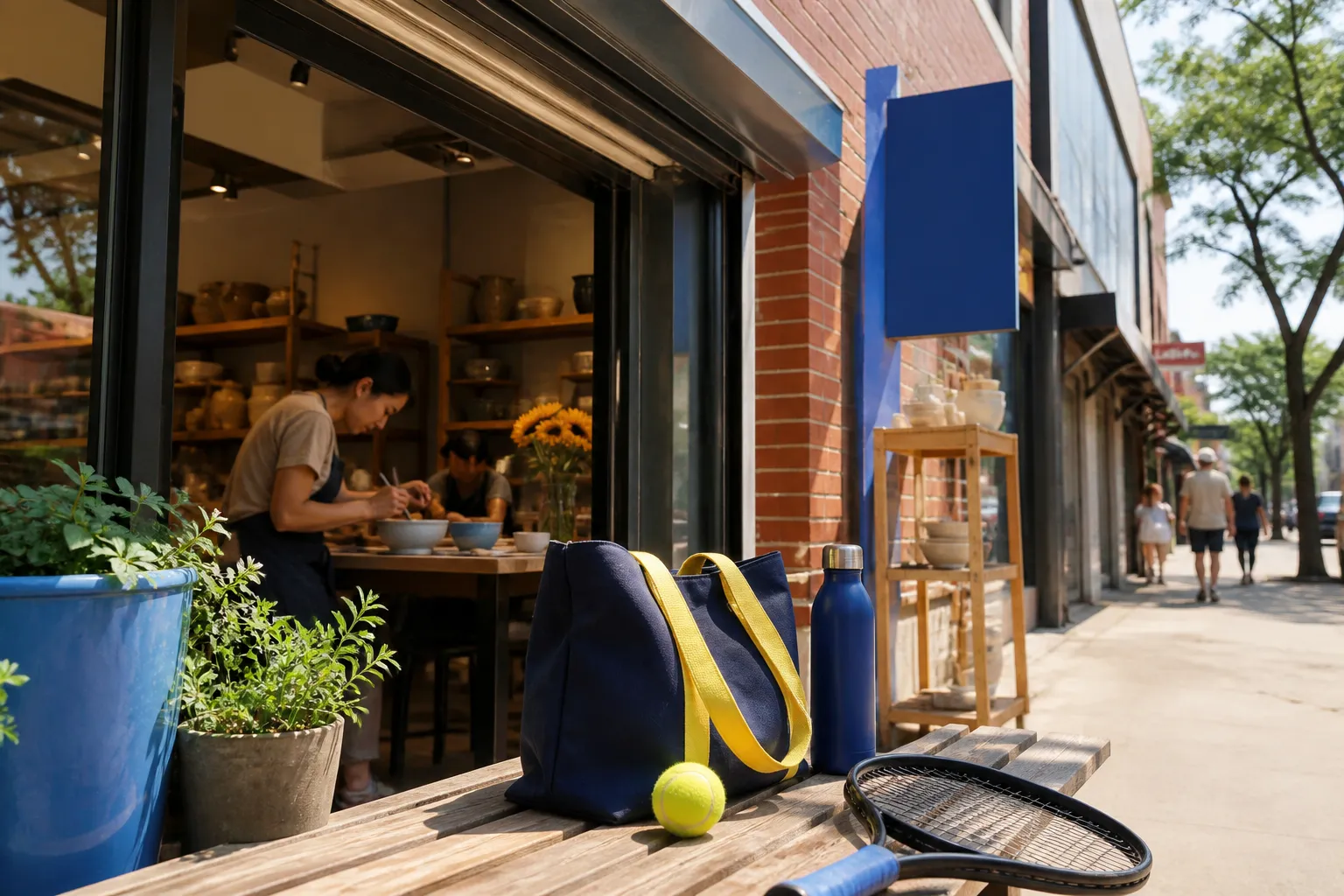 A bright Queens local-life scene connected to Chelsea vs Juventus Soccer Pottery Classes Near US Open Flushing.