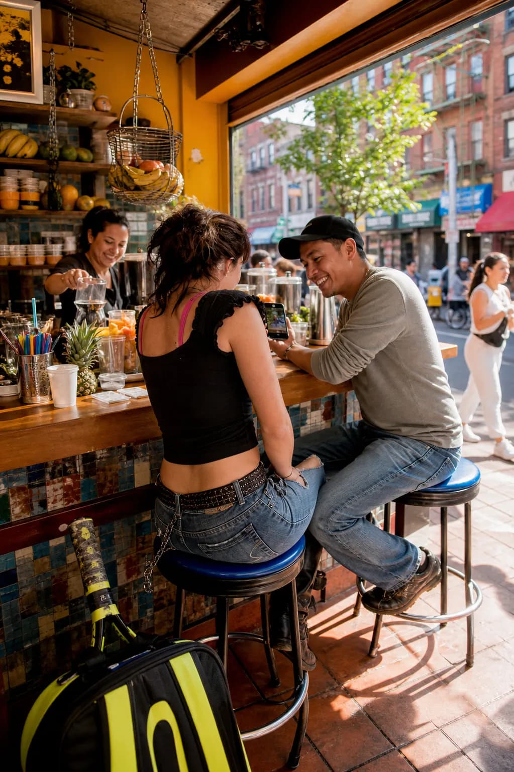 A bright Queens local-life scene connected to Chicago Vs Necaxa Near US Open 2026: Latin American Juice Bars For Hot Match Days.