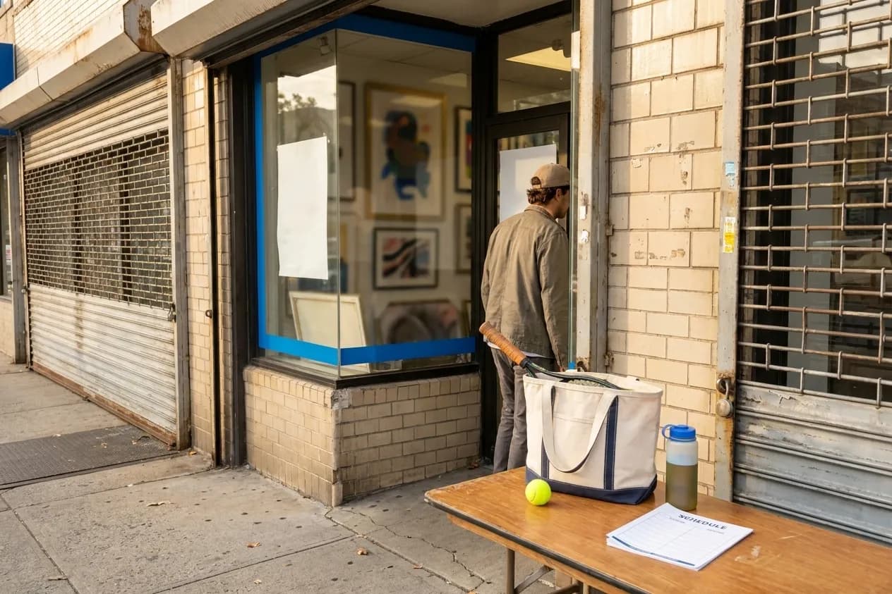 A bright Queens local-life scene connected to Steffi Graf Era Memorabilia Framing Shops Near 2026 US Open.