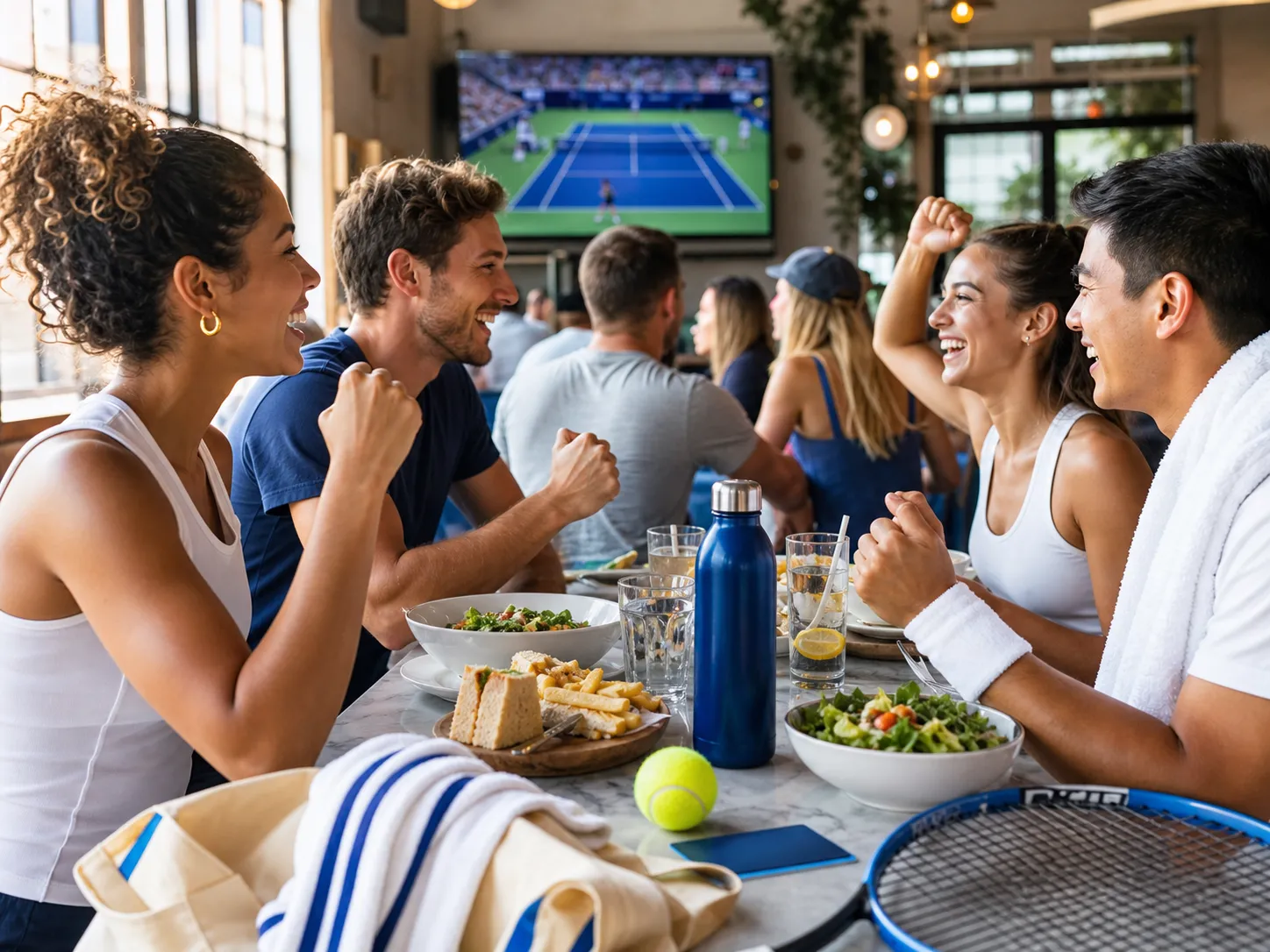 Bright Queens local-life detail for Storm Plan For US Open 2026 Watch Party New York.
