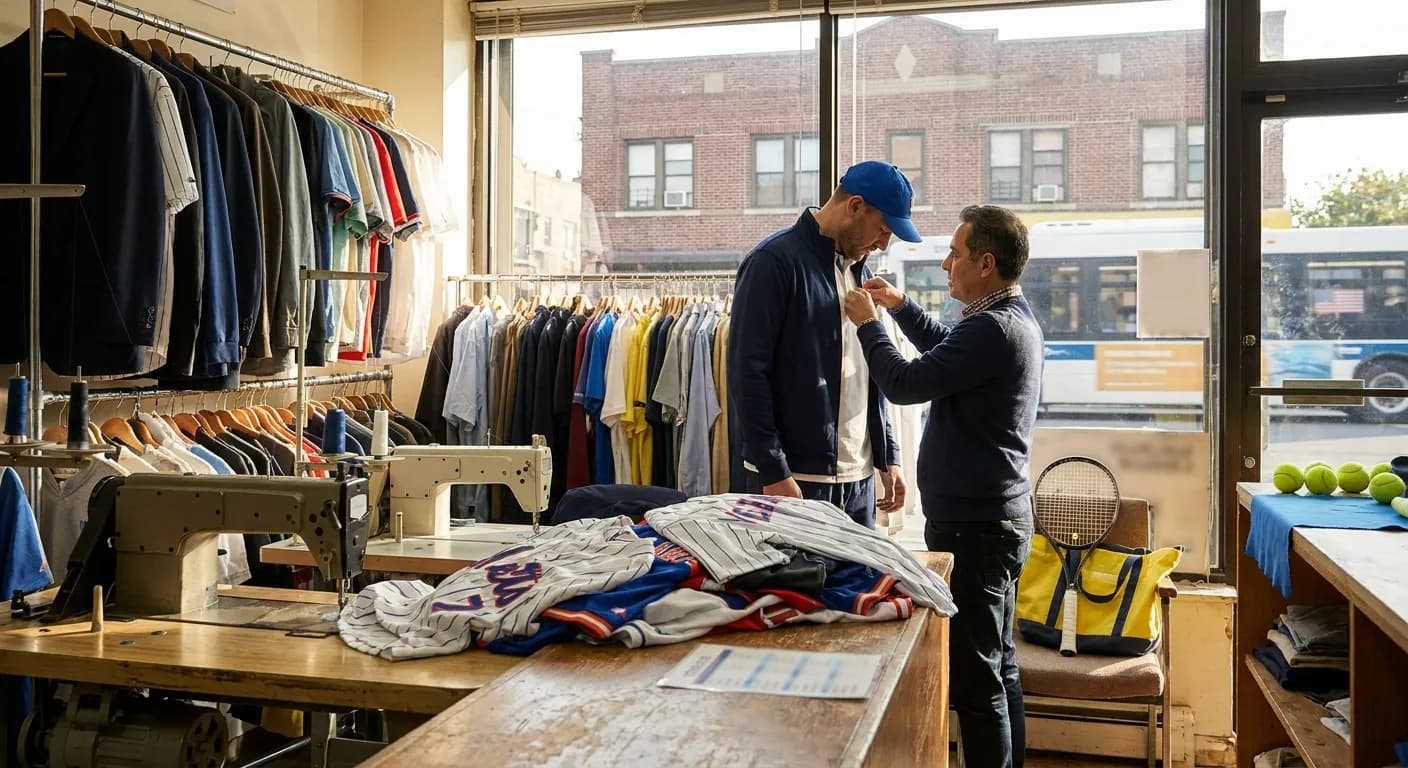 A bright Queens local-life scene connected to Anthony Volpe Jersey Tailoring Services Near Queens US Open.