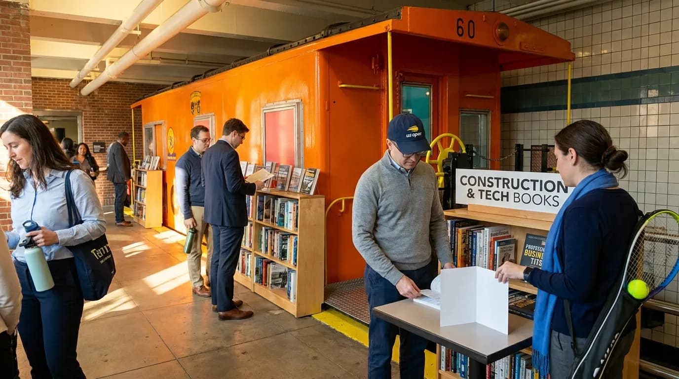 Bright New York local-life cover for Jensen Huang Construction Careers Forecast: Queens Tech Bookstores US Open Week.