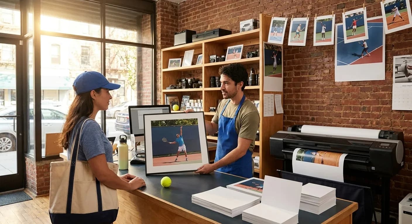 A bright Queens local-life scene connected to Julie Tetart Photography Print Shops Near US Open Queens.