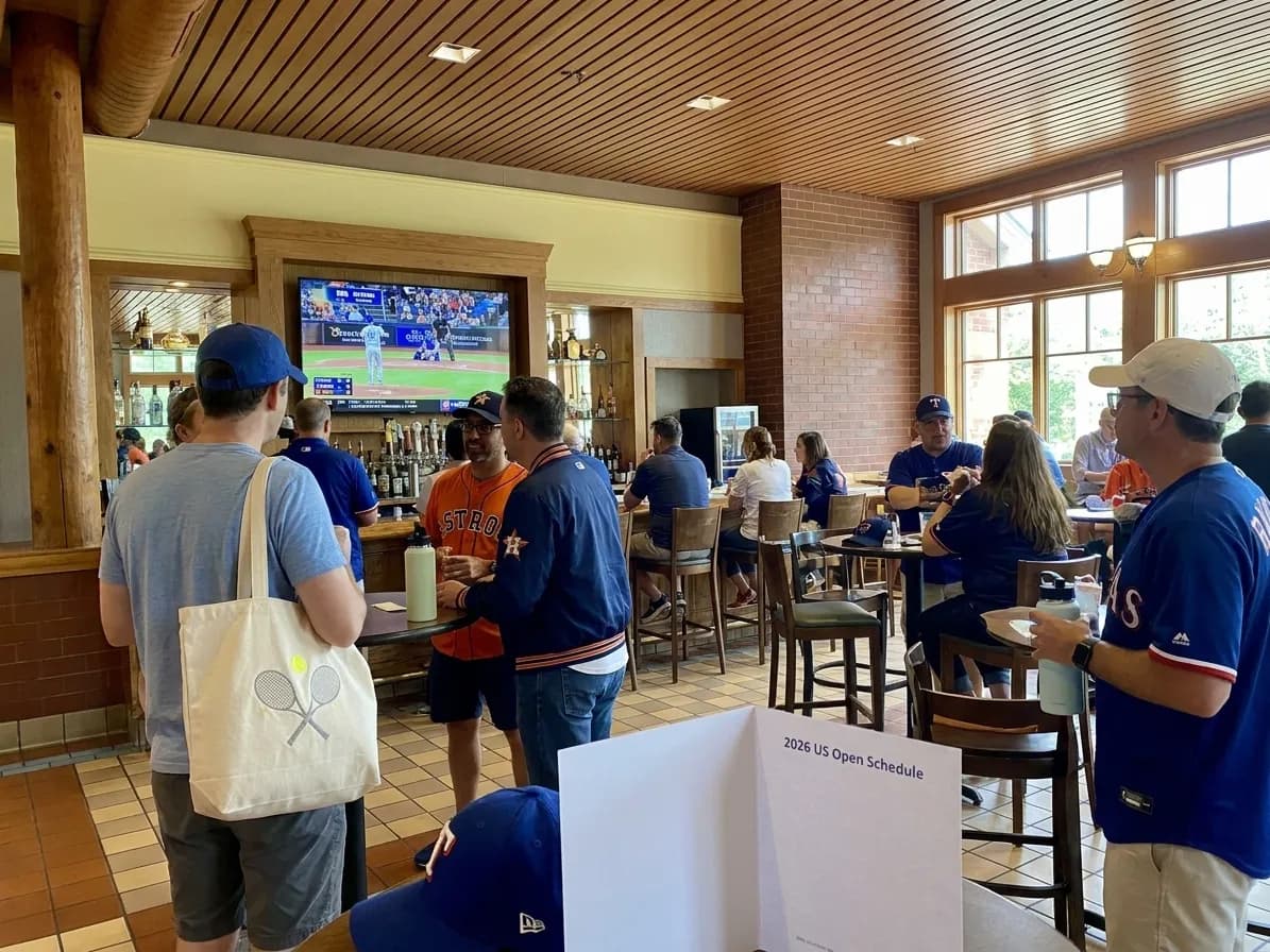 A bright Queens local-life scene connected to Rangers vs Astros Streaming: NYC Hotel Lounges During US Open.