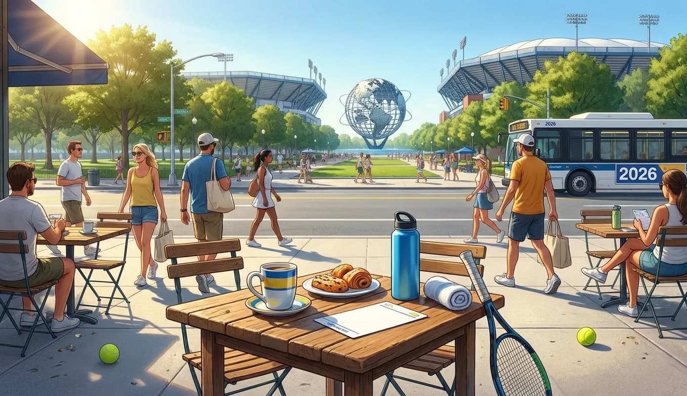 Bright realistic US Open 2026 local-life cover for Liverpool Monaco Early Kickoff Cafes Near US Open 2026.