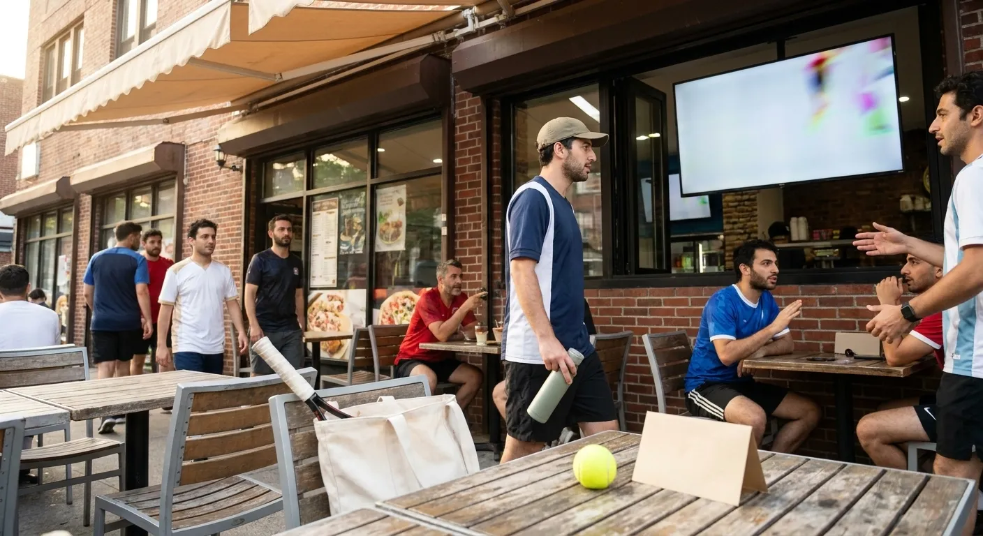 A bright Queens local-life scene connected to Trabzonspor Turkish Coffee Houses Near 2026 US Open Flushing.