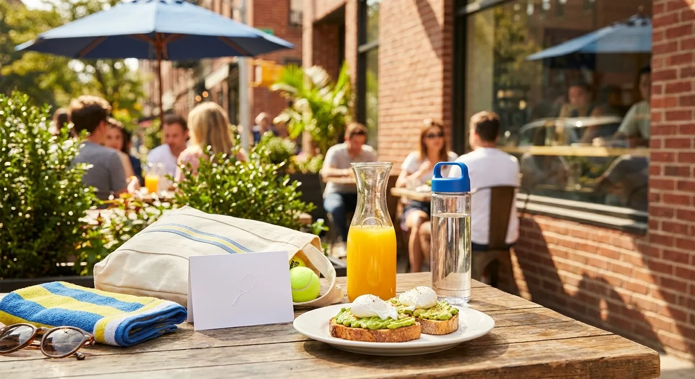 Bright Queens local-life detail for Chelsea Juventus Brunch Bars During US Open 2026.