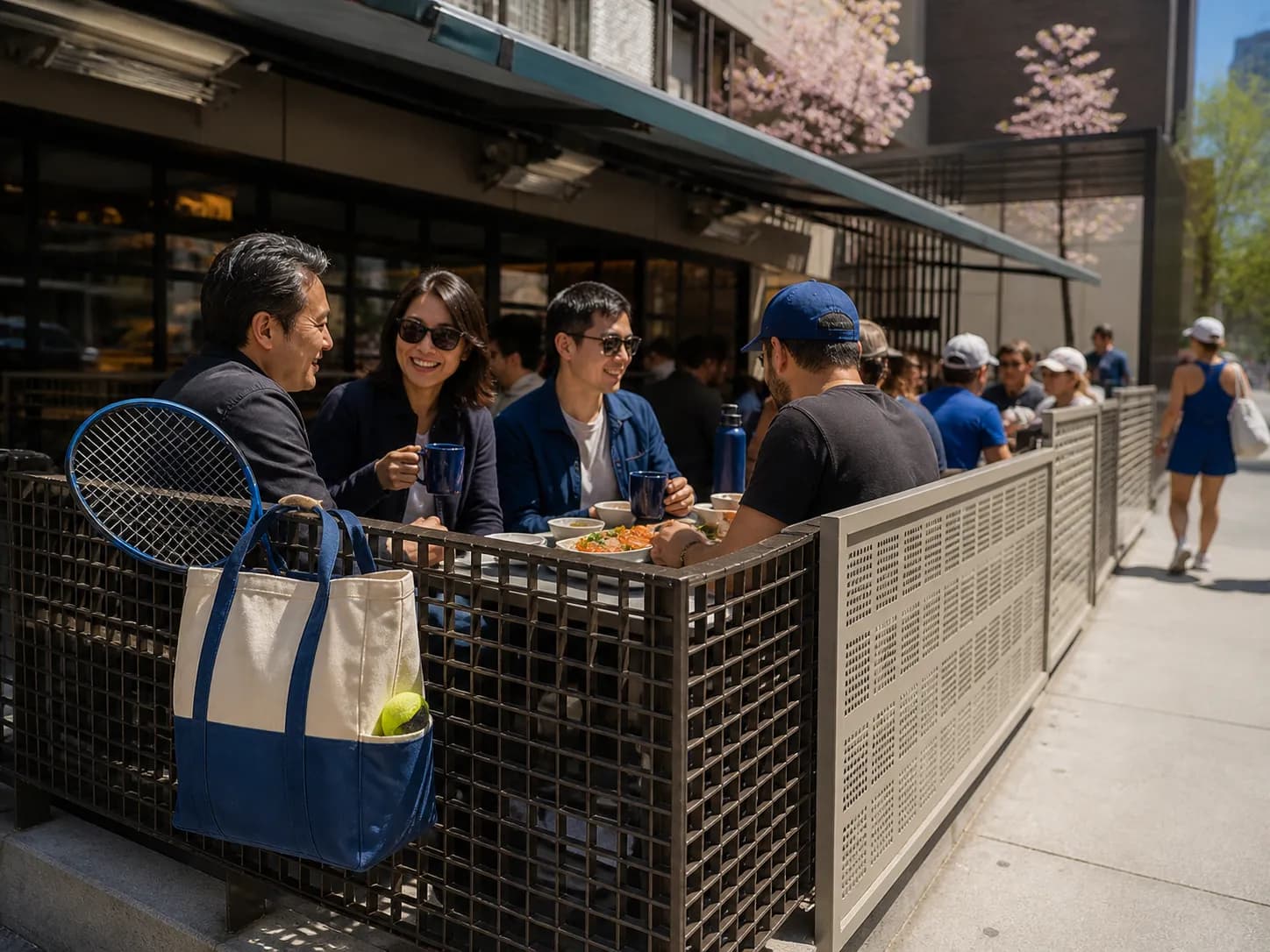 A bright Queens local-life scene connected to Sounders Soccer Fans Pacific Northwest Food Near US Open Queens.
