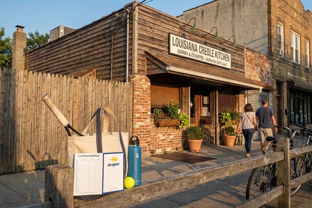 A bright Queens local-life scene connected to Louisiana Creole Cuisine: Queens Cajun Restaurants Near 2026 US Open.