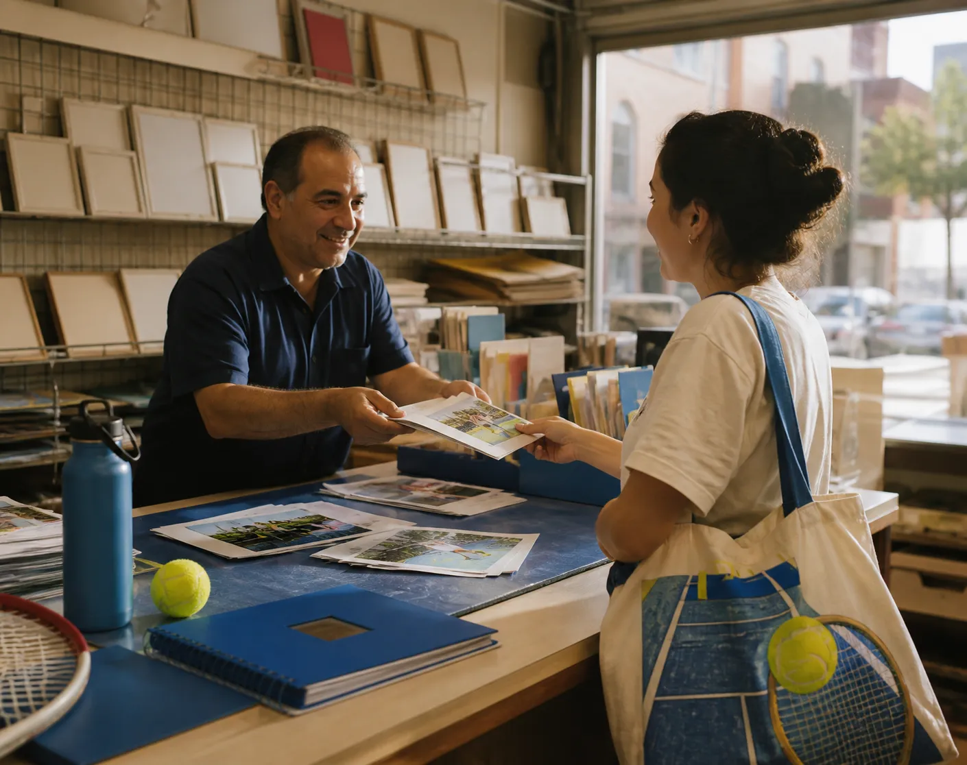 A bright Queens local-life scene connected to Athletics vs Reds Fans Photo Printing Near US Open Flushing.