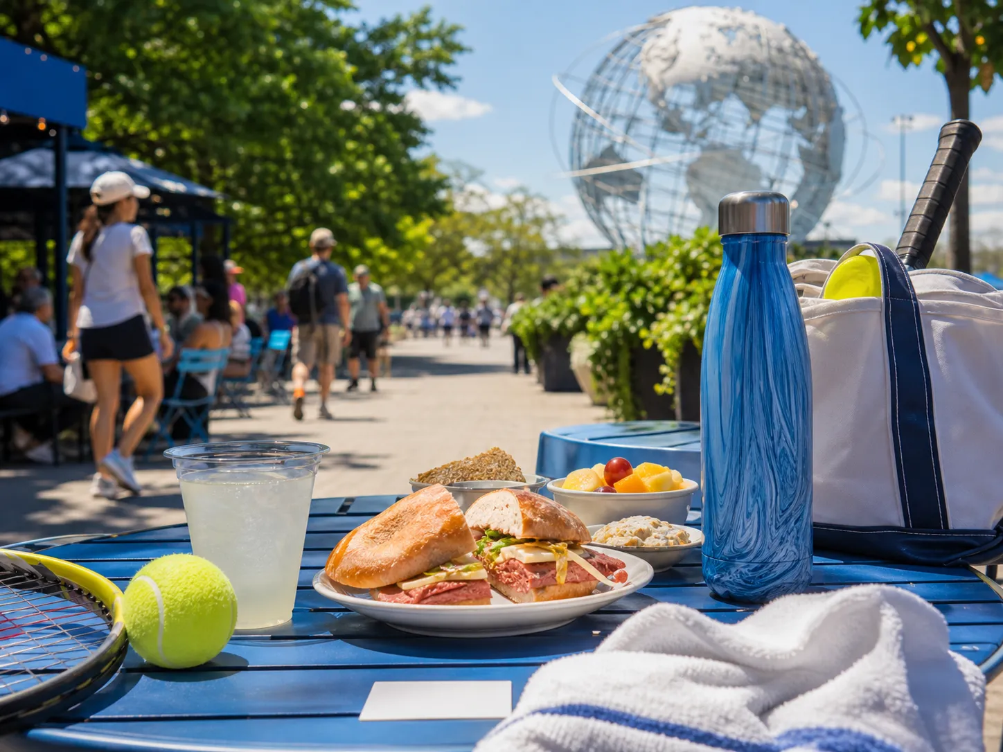 Bright Queens local-life detail for Miami Flight Alaska Airlines Stops During US Open 2026 Bar Route Flushing Meadows.