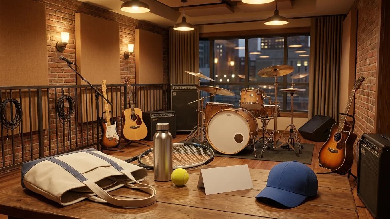 Bright New York local-life cover for Phil Collins Drum Practice Studios Near 2026 US Open Queens.