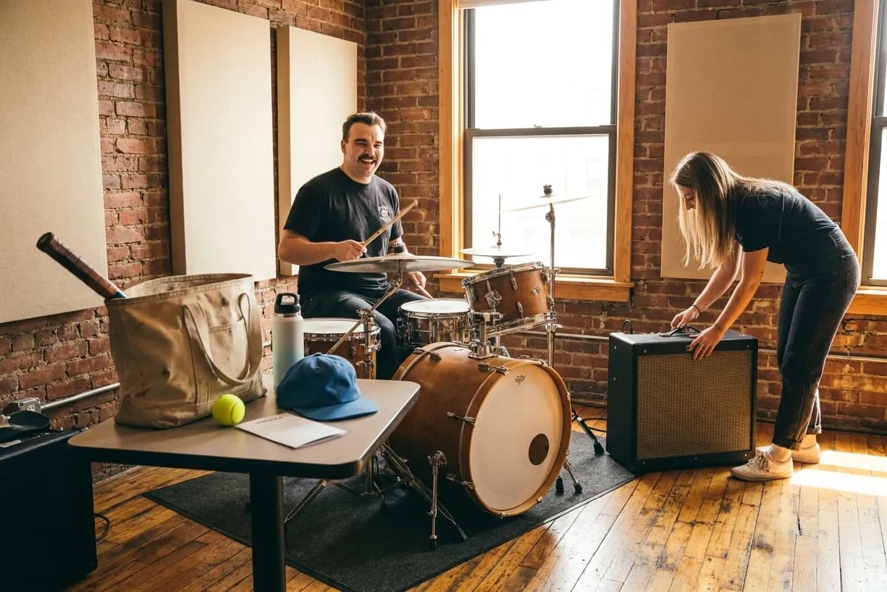 A bright Queens local-life scene connected to Phil Collins Drum Practice Studios Near 2026 US Open Queens.