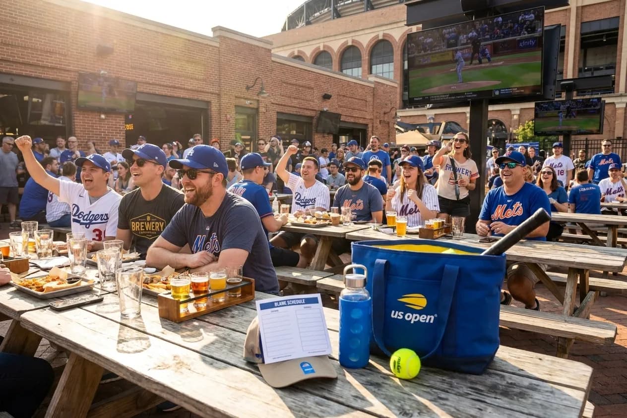 A bright Queens local-life scene connected to Dustin May Dodgers Fans: Queens Craft Beer Gardens US Open.