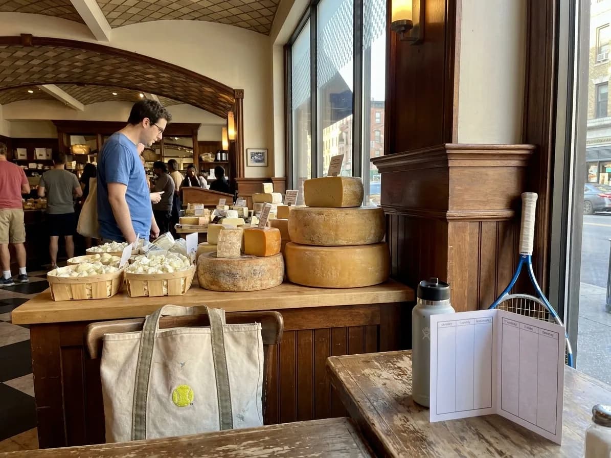 A bright Queens local-life scene connected to Brewers vs Angels Game Day: NYC Cheese Shops Near Open.