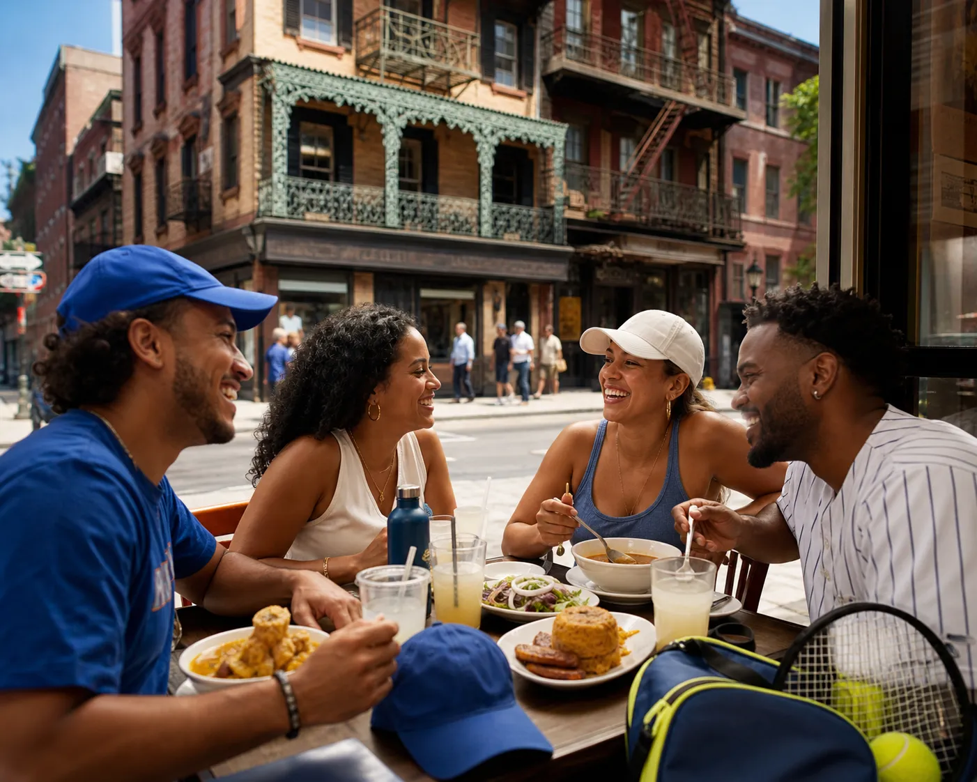 A bright Queens local-life scene connected to Julio Rodríguez Mariners Fans Dominican Food Near US Open Queens.