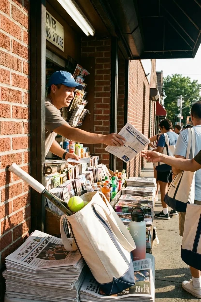 A bright Queens local-life scene connected to Florida Lottery Publix Ticket Winner: Queens Newsstands Near US Open.