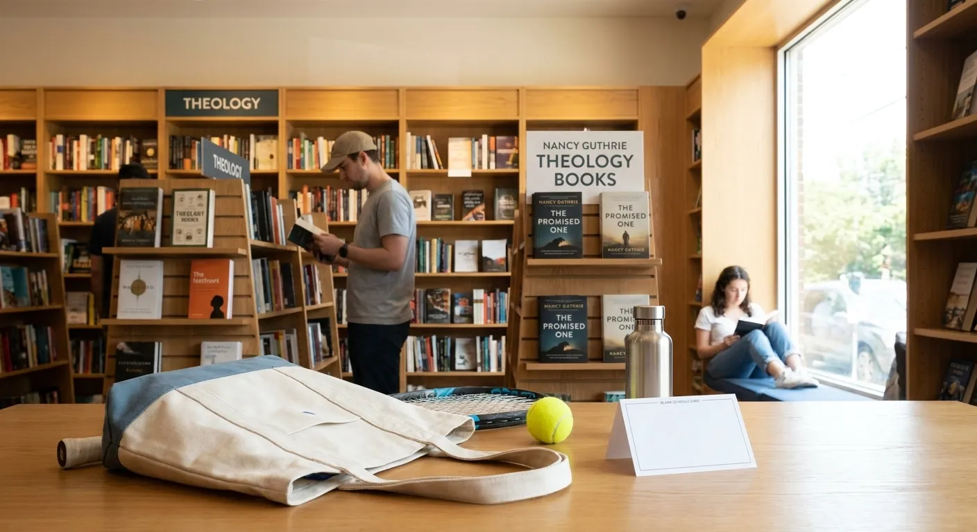 A bright Queens local-life scene connected to Nancy Guthrie Theology Books: NYC Religious Bookstores Near US Open.