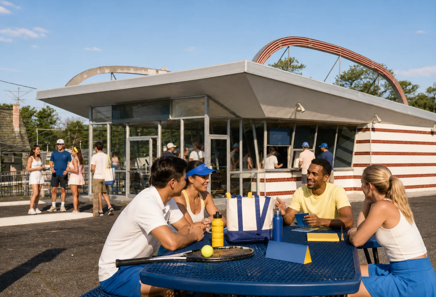 Bright New York local-life cover for Caty McNally Tennis Fans Doubles Clinics Near 2026 US Open.