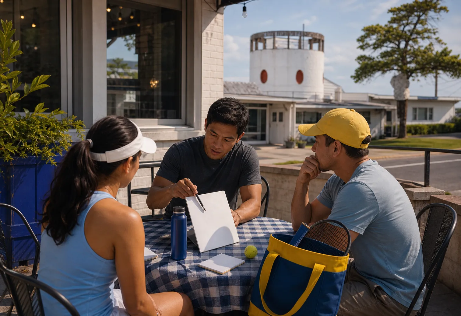 A bright Queens local-life scene connected to Caty McNally Tennis Fans Doubles Clinics Near 2026 US Open.
