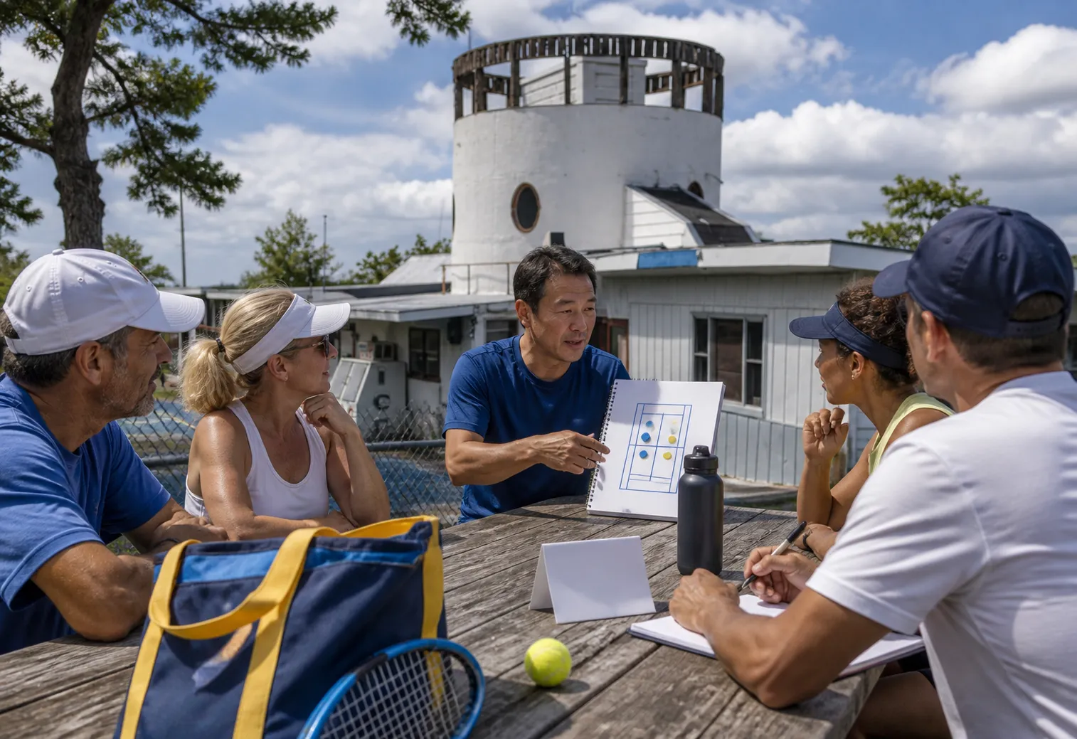A bright Queens local-life scene connected to Caty McNally Tennis Fans Doubles Clinics Near 2026 US Open.