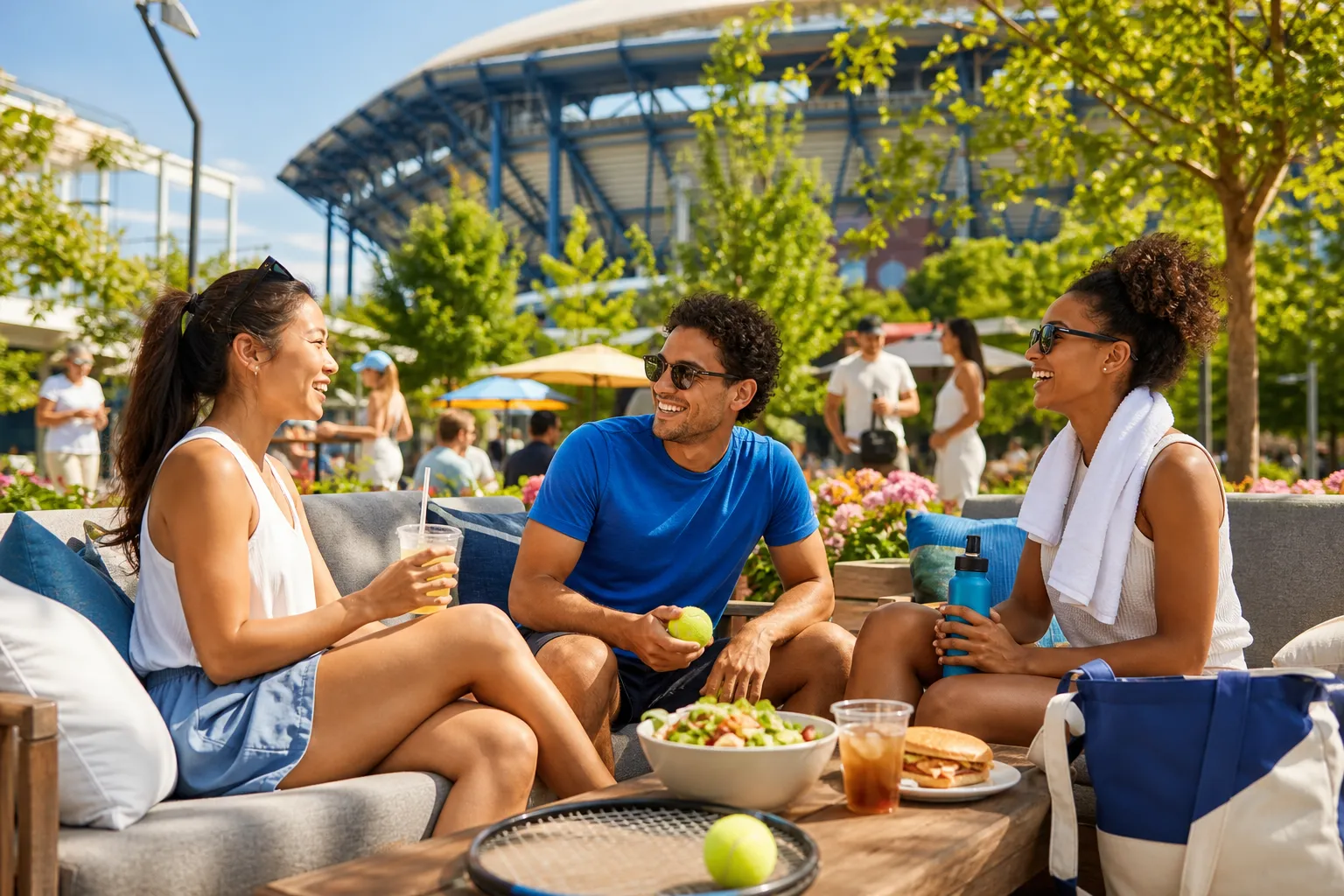 Bright Queens local-life detail for 7 Brew Stops During US Open 2026 Streaming Lounge Flushing Meadows.