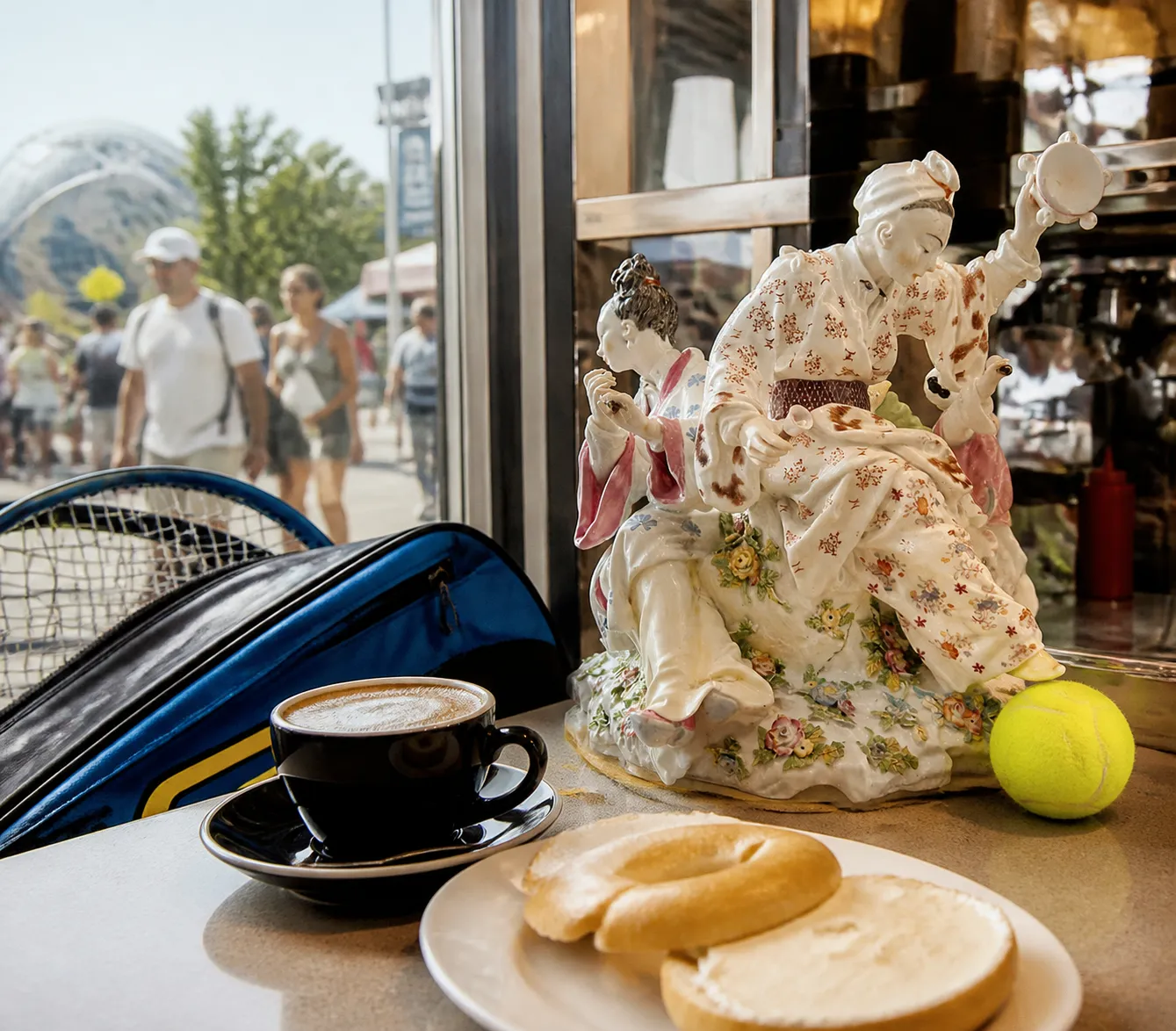 A bright Queens local-life scene connected to Birthright Citizenship Near US Open 2026: Queens Breakfast Counters Before Day Sessions.