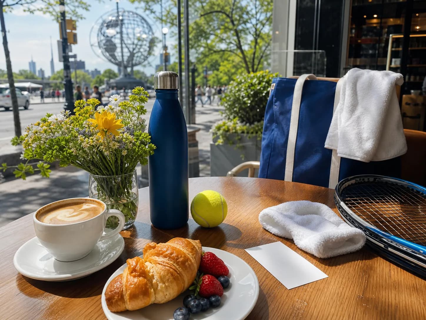 Bright realistic US Open 2026 local-life cover for Posiciones De Club Tigres Plan For US Open 2026 Quiet Cafe New York.