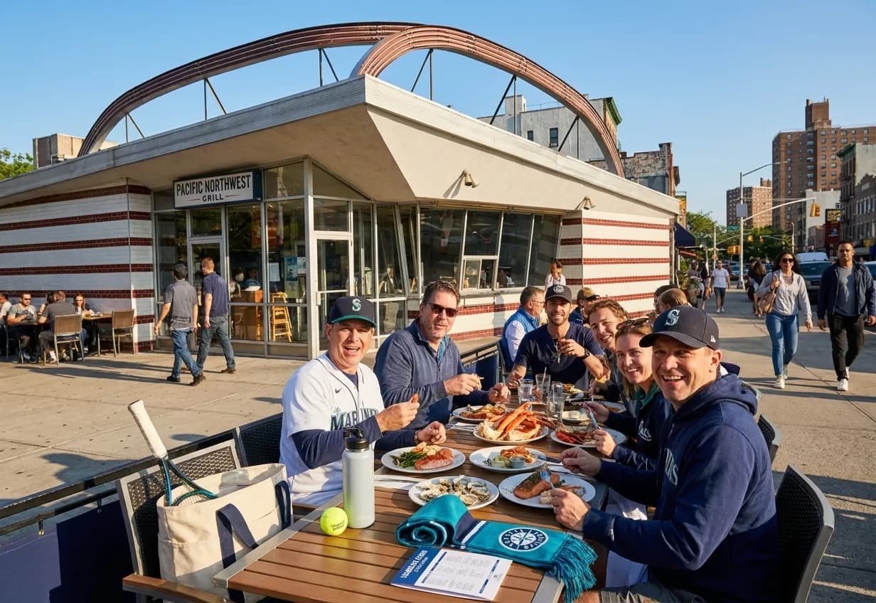 A bright Queens local-life scene connected to Robbie Ray Mariners Fans: NYC Pacific Northwest Cuisine US Open.