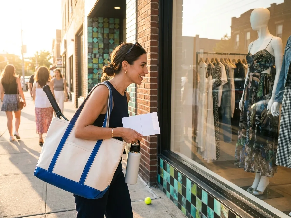 A bright Queens local-life scene connected to Devil Wears Prada 2 Fashion: NYC Boutique Shopping Near Open.
