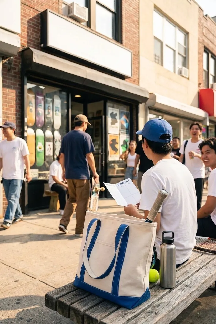 A bright Queens local-life scene connected to Jonah Hill Skateboard Shops Near 2026 US Open Queens.
