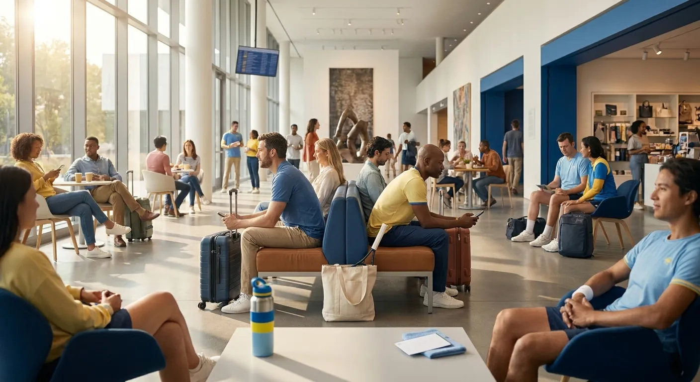 Bright realistic US Open 2026 local-life cover for MSP Airport Ground Stops Guide For US Open 2026.