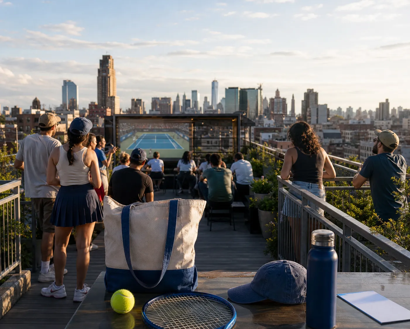 A bright Queens local-life scene connected to Denis Bouanga Soccer Fans Observation Decks Near US Open Flushing.