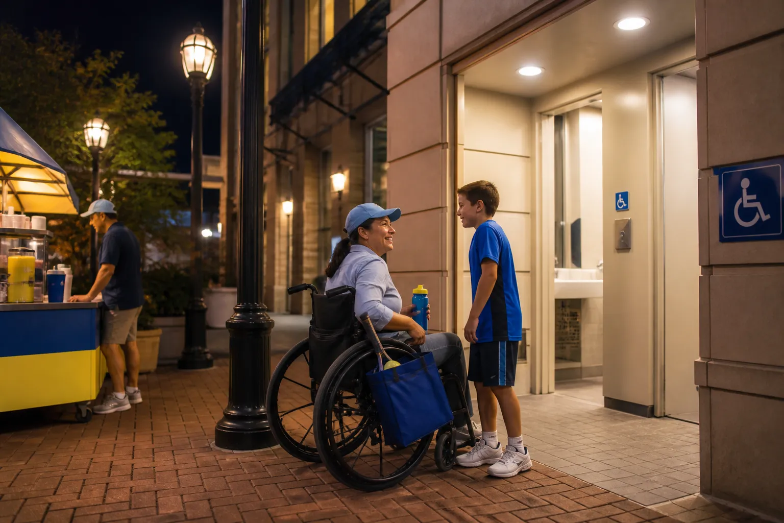 Bright New York local-life cover for Coco Gauff Fans Accessible Restrooms Near US Open Grounds.