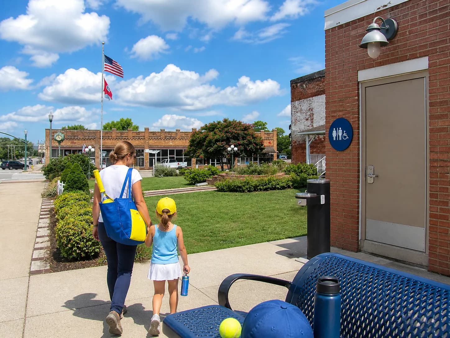 A bright Queens local-life scene connected to Coco Gauff Fans Accessible Restrooms Near US Open Grounds.