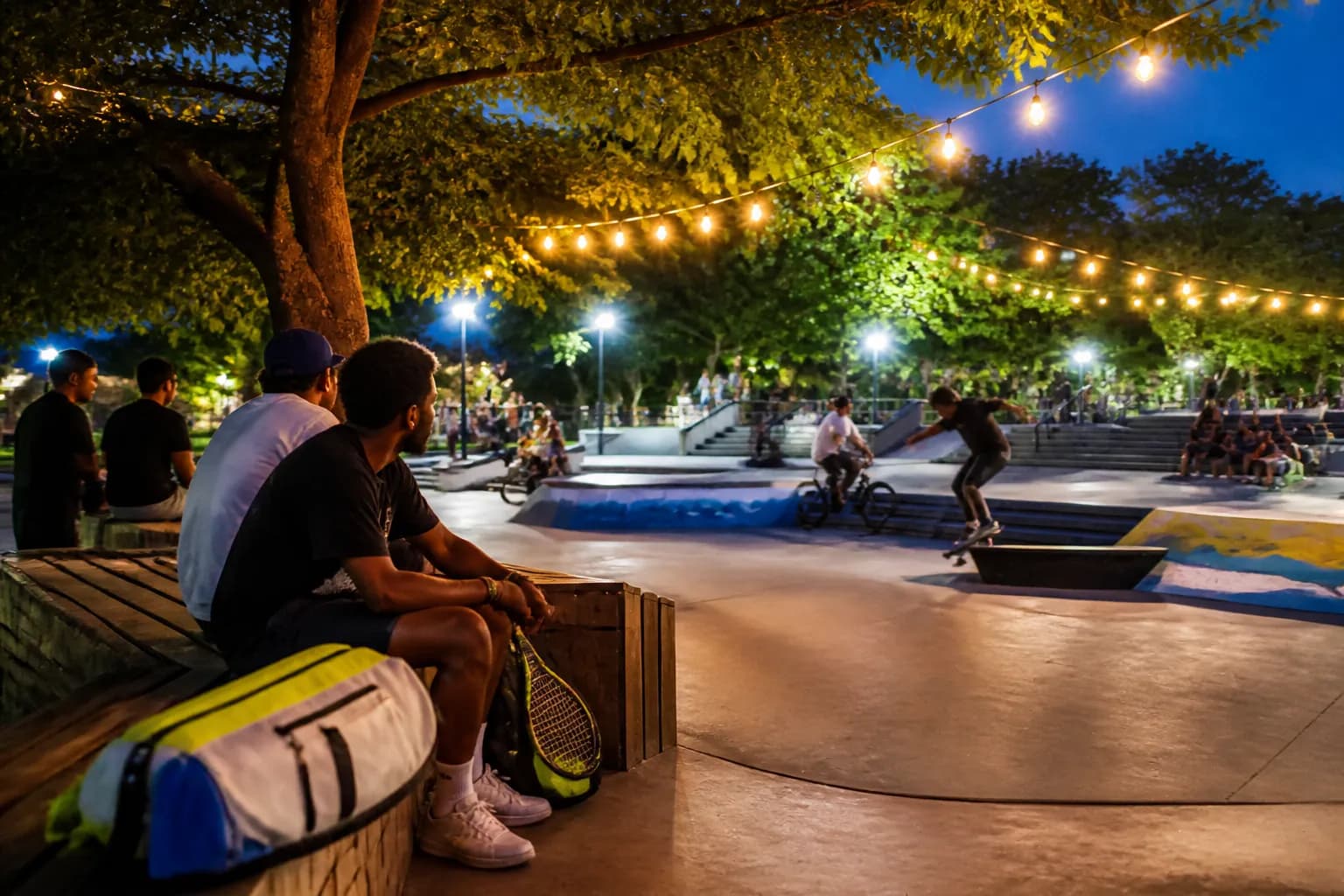 Bright New York local-life cover for Jahmyr Gibbs Near US Open 2026: Shade-First Park Benches Around Corona.