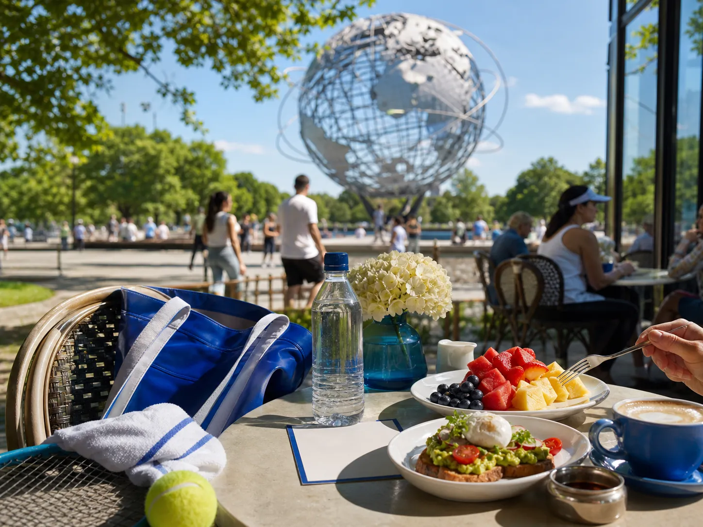 Bright Queens local-life detail for Severe Thunderstorm Warning Stops During US Open 2026 Brunch Stop Flushing Meadows.