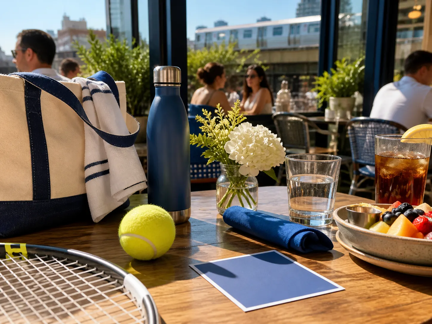 Bright realistic US Open 2026 local-life cover for Mariners Yankees Plan For US Open 2026 Watch Party New York.