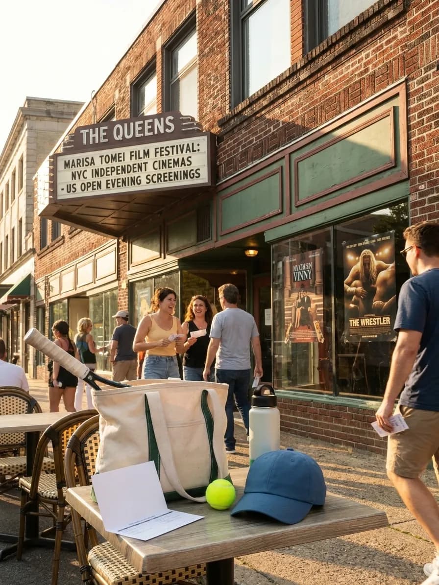 A bright Queens local-life scene connected to Marisa Tomei Film Festival: NYC Independent Cinemas During US Open.