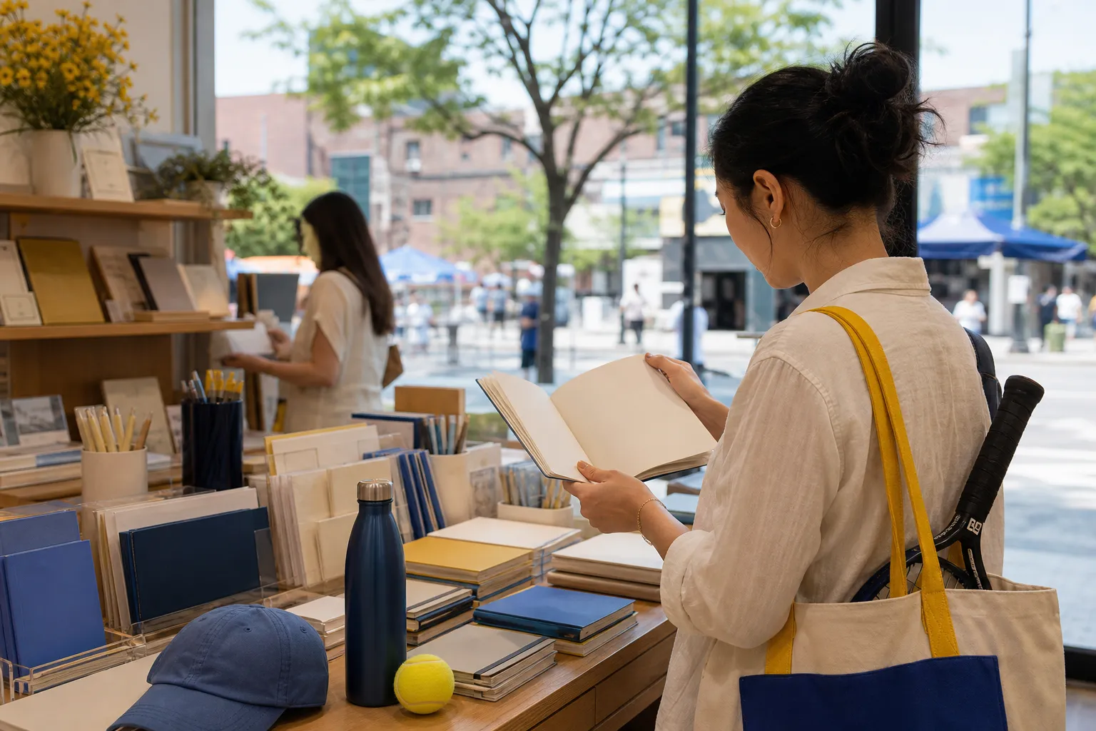 A bright Queens local-life scene connected to Anamaria Goltes Style Stationery Boutiques Near 2026 US Open Queens.
