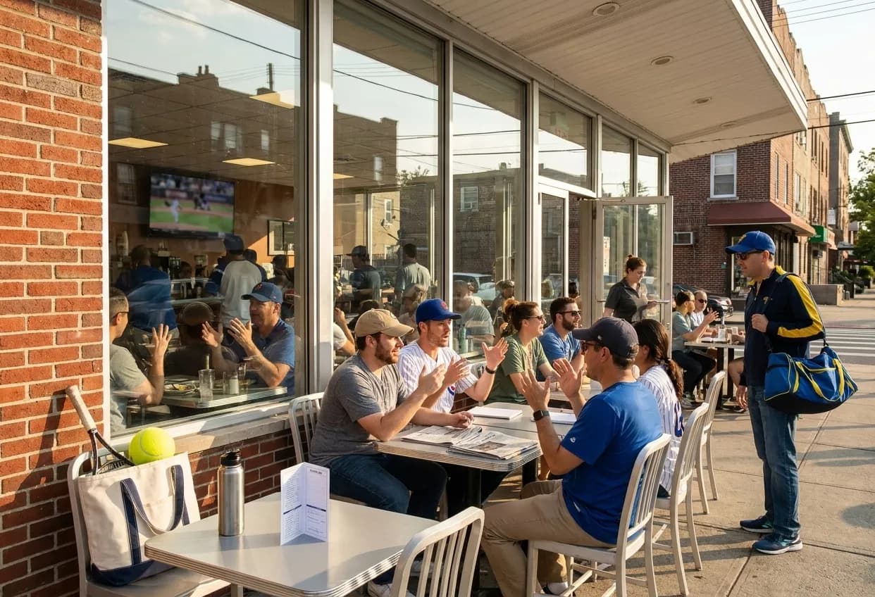 A bright Queens local-life scene connected to Luis Garcia Jr Trade Discussion Coffee Shops US Open.