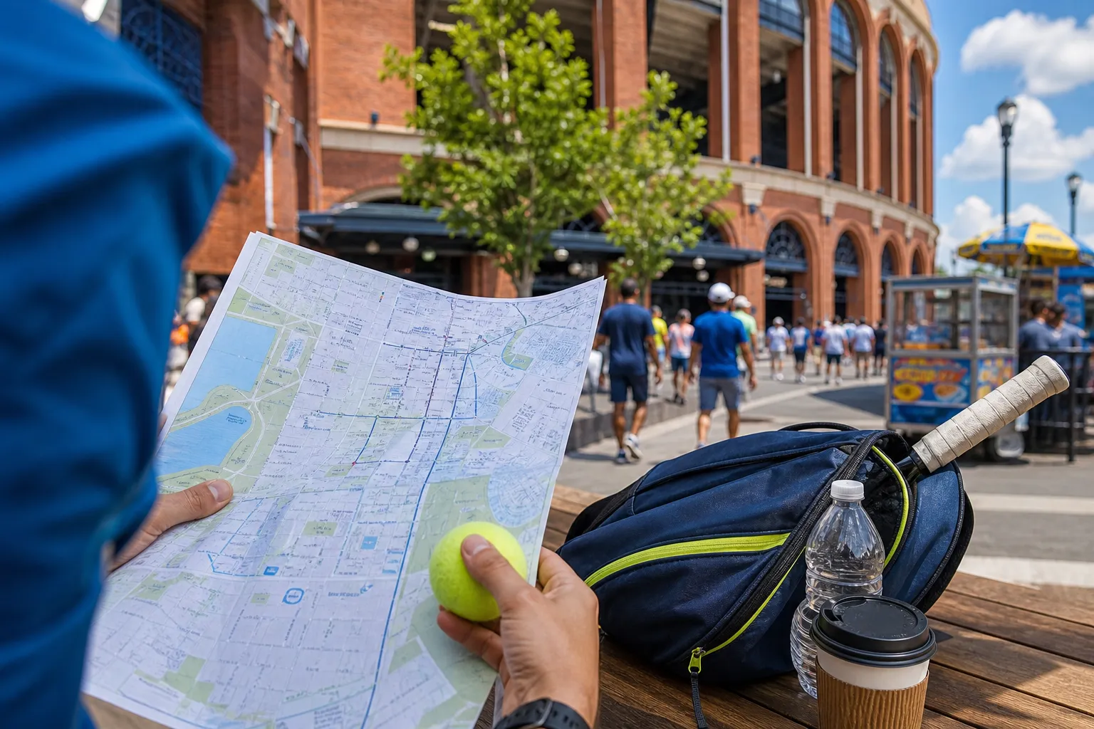 A bright Queens local-life scene connected to Topps Chrome Update Basketball Near US Open 2026: Accessible Route Planning For First-Time Visitors.