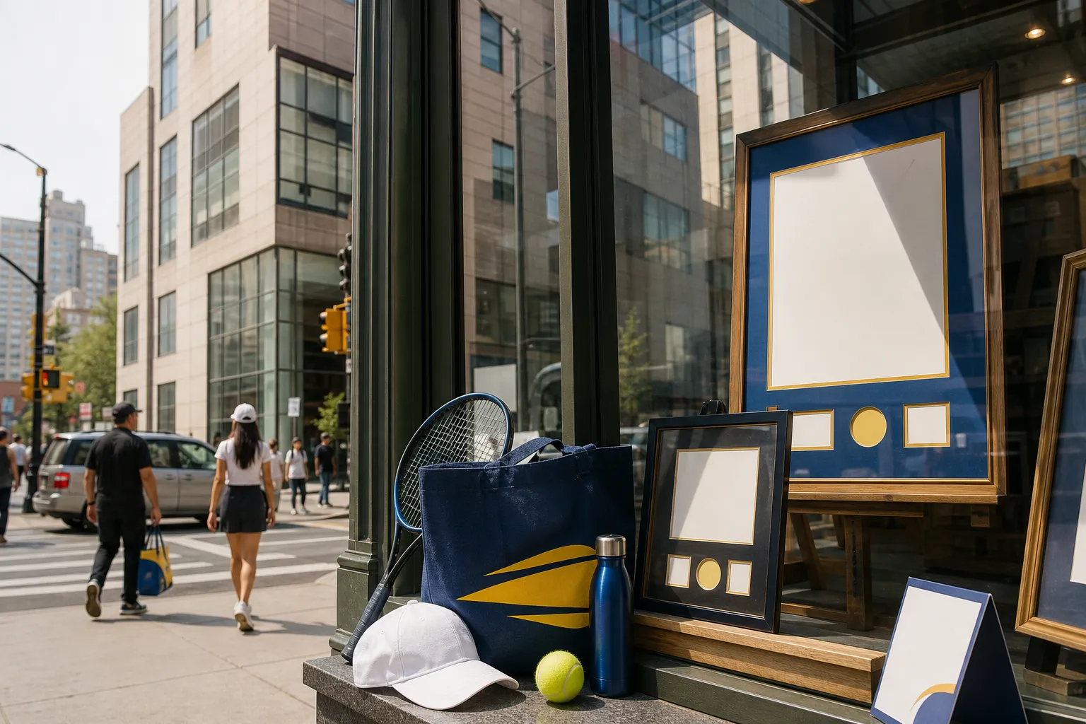 A bright Queens local-life scene connected to Alexander Zverev Era Tennis Memorabilia Framing Near 2026 US Open.