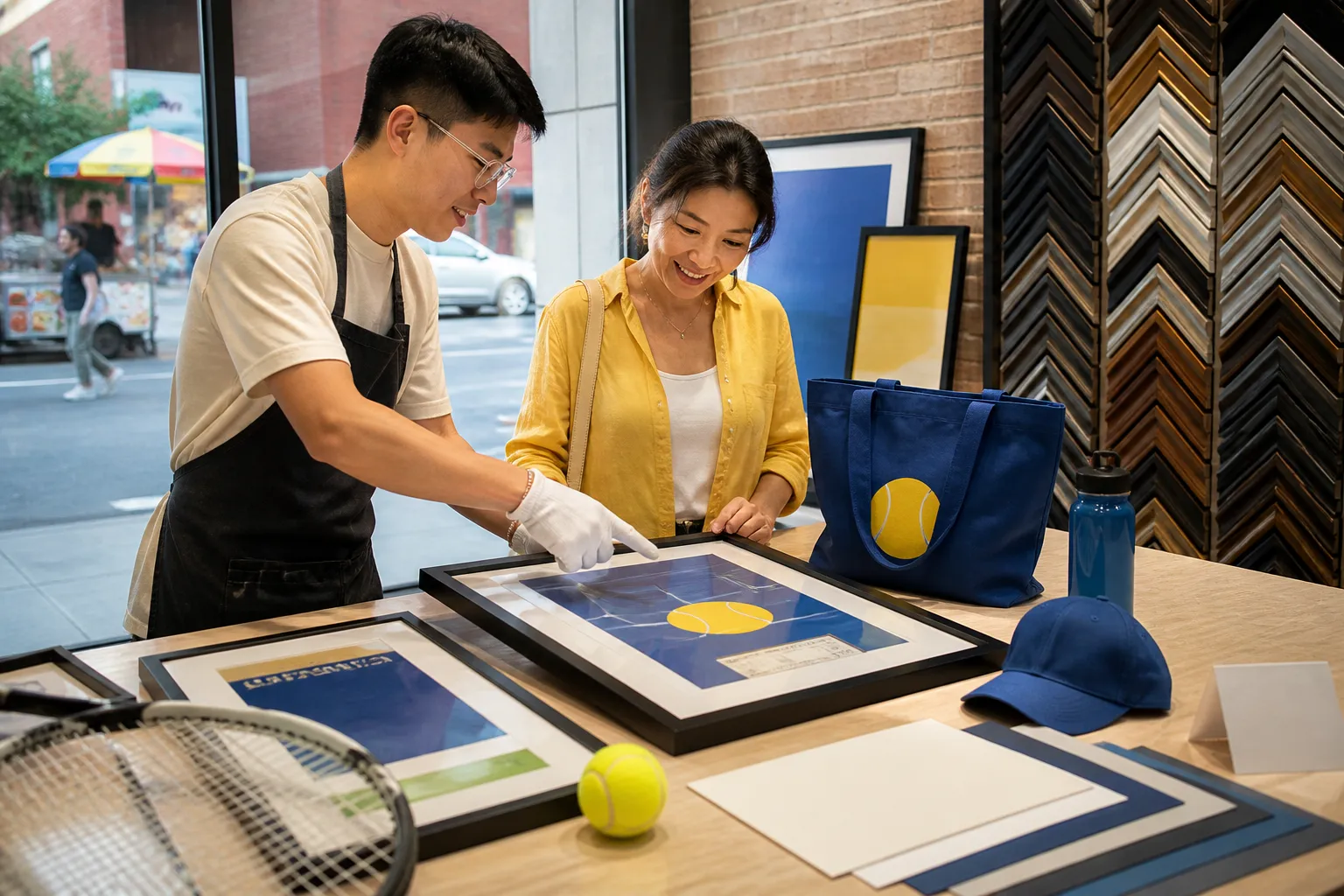Bright New York local-life cover for Alexander Zverev Era Tennis Memorabilia Framing Near 2026 US Open.