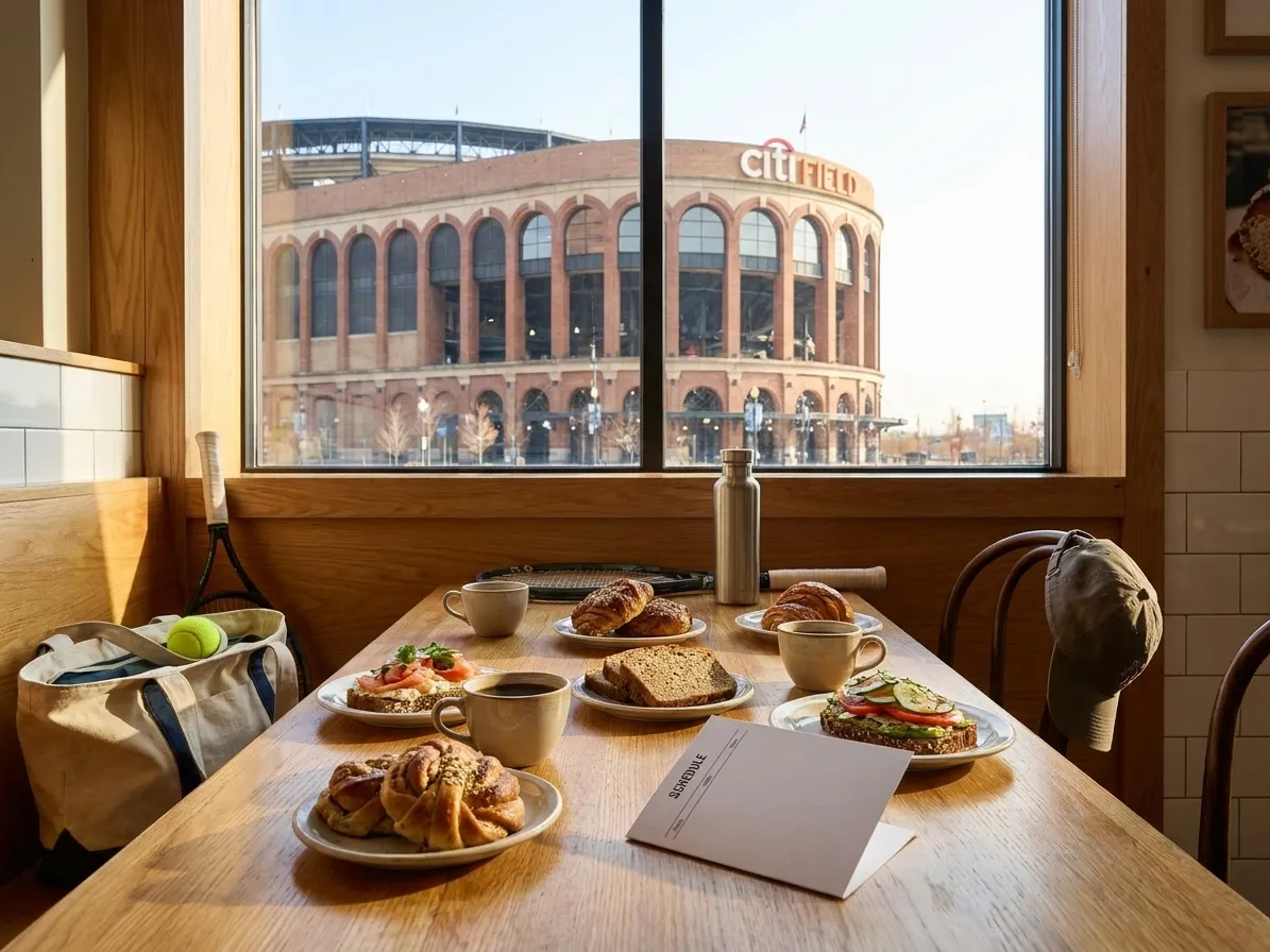 Bright New York local-life cover for Twins vs Mariners Watch: NYC Scandinavian Bakeries During US Open.