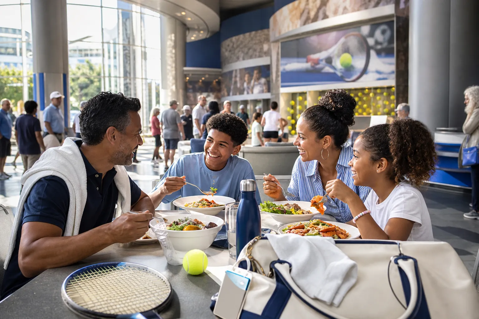 Bright realistic US Open 2026 local-life cover for Tornado Radar Launch Plan For US Open 2026 Family Dinner Weekend.