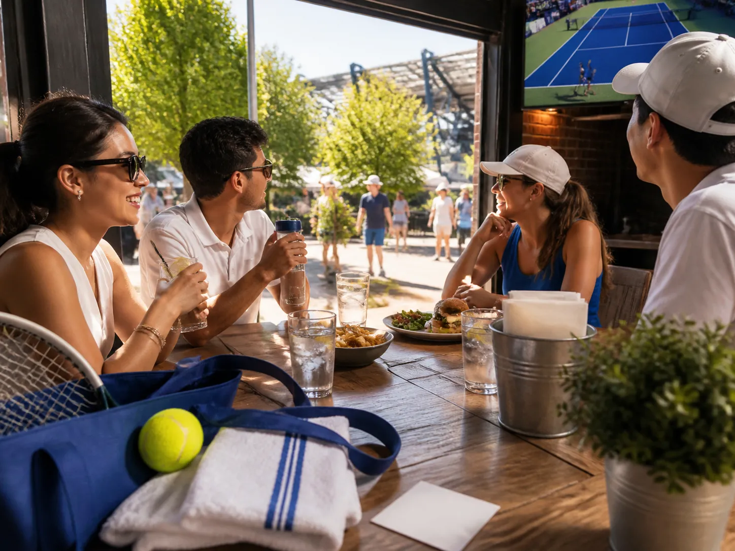 Bright realistic US Open 2026 local-life cover for Chicago Weather Radar Map For US Open 2026 Fan Walk Heat Wave.