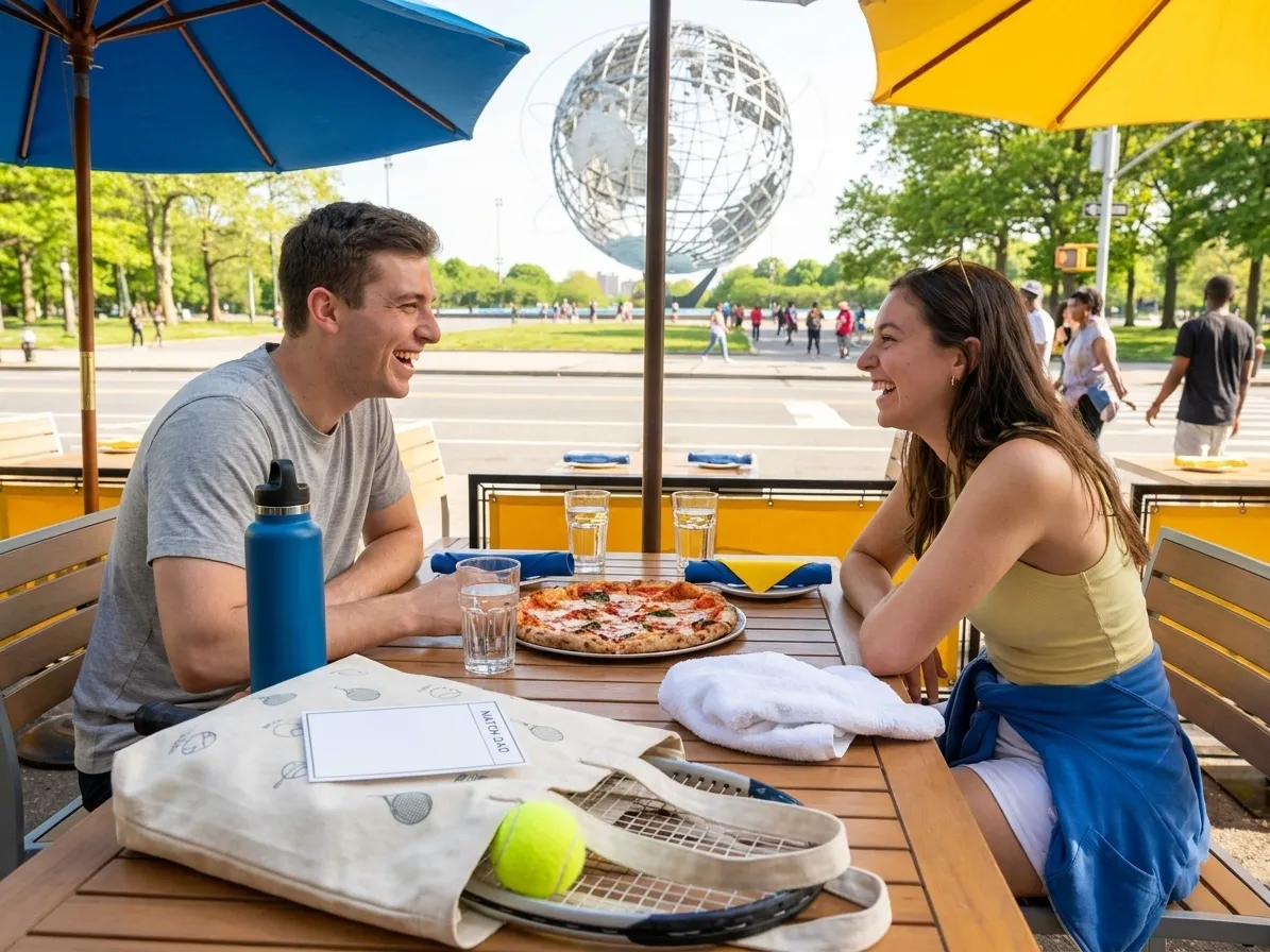 Bright Queens local-life detail for Infladating Budget Date Ideas Around US Open 2026.