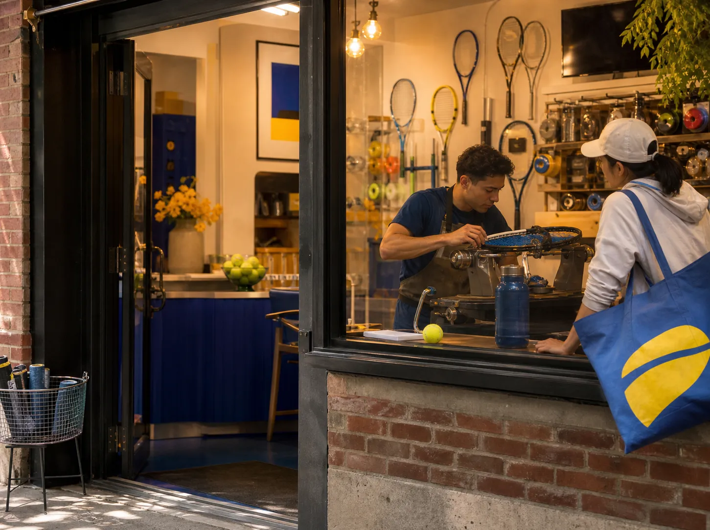 Bright New York local-life cover for Learner Tien Tennis Style Racket Customization Near 2026 US Open.