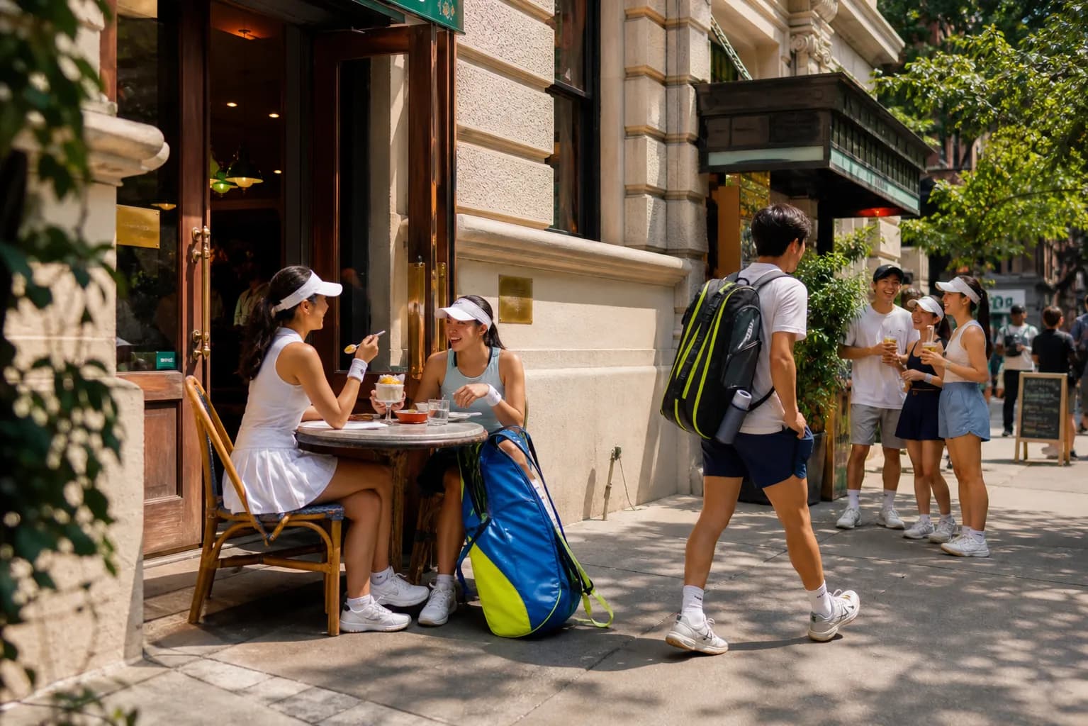 A bright Queens local-life scene connected to Pink Near US Open 2026: Korean Dessert Cafés After Outer-Court Tennis.
